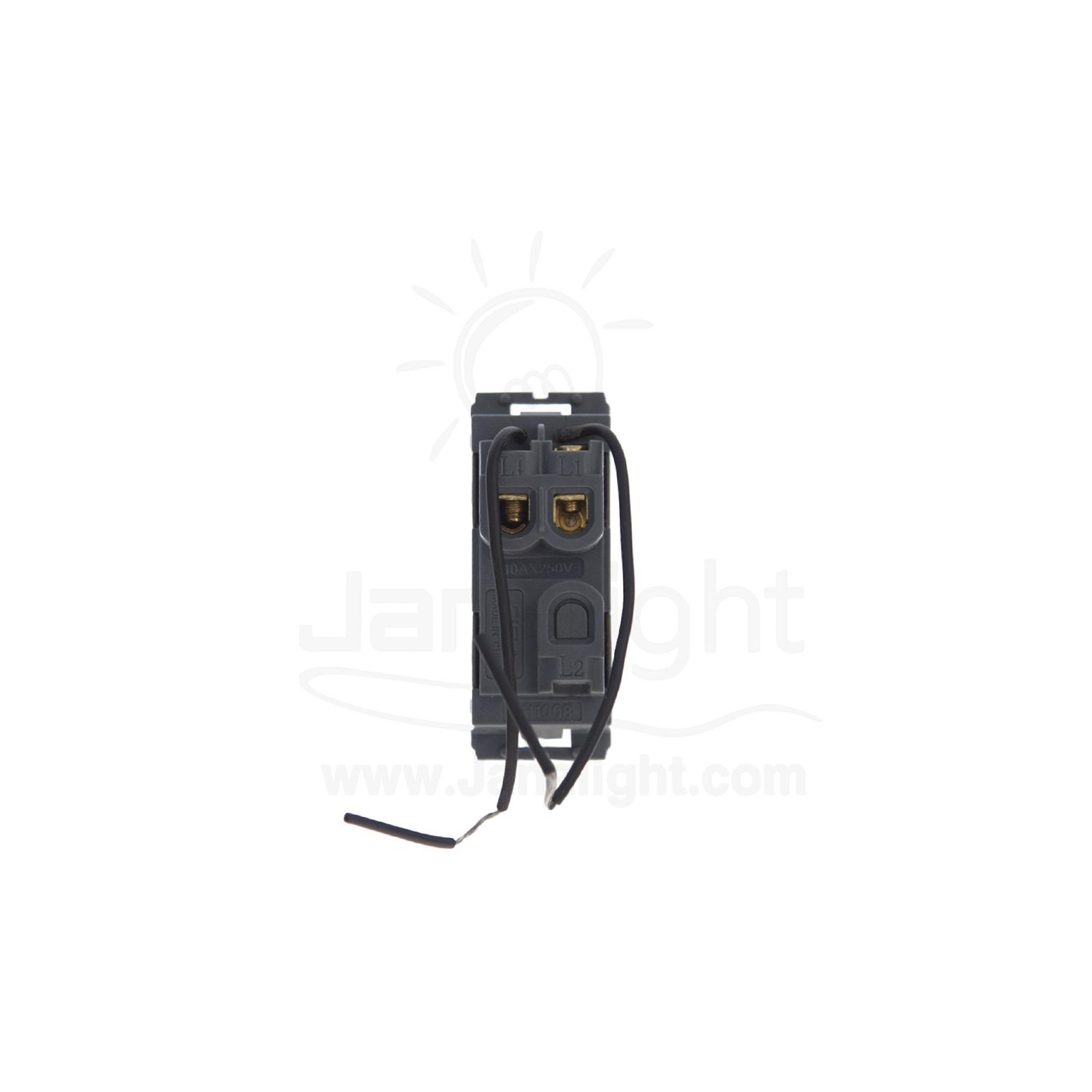 Osa زر جرس مفرد بضوء بني 3 Osa Bell Switch With Led Dark Brown